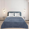 Grey Waffle Fleece Throw Blanket - Khan Tex