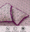 Nova Pink Grey Multani Bedsheet Set - Khan Tex