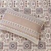 Prime Border Brown 4 Pillow Multani Bedsheet Set - Khan Tex