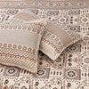 Prime Border Brown 4 Pillow Multani Bedsheet Set - Khan Tex