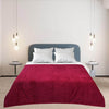 Red Waffle Fleece Throw Blanket - Khan Tex