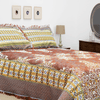 Zircon Brown Multani Bed Sheet Set - Khan Tex