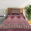 Zircon Red Multani Bed Sheet Set - Khan Tex