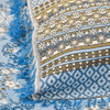 Zircon Sky Blue Multani Bed Sheet Set - Khan Tex